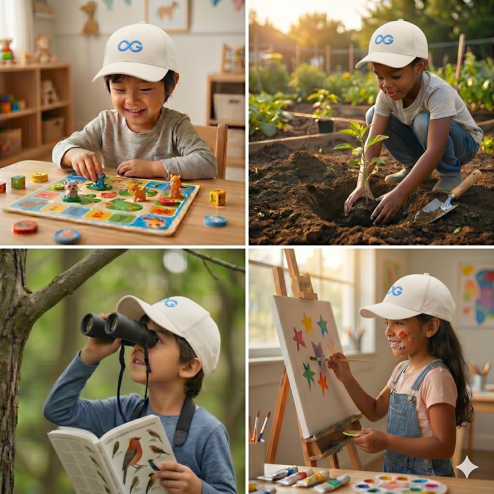 MagicPop Premium Cotton Caps for Kids Aged 4-12 Years, Unisex Stylish Baseball Cap for Boys & Girls, Comfortable & Breathable, Trendy Hat for Outdoor (in, Age, 8 Years, 12 Years, Beige) 3