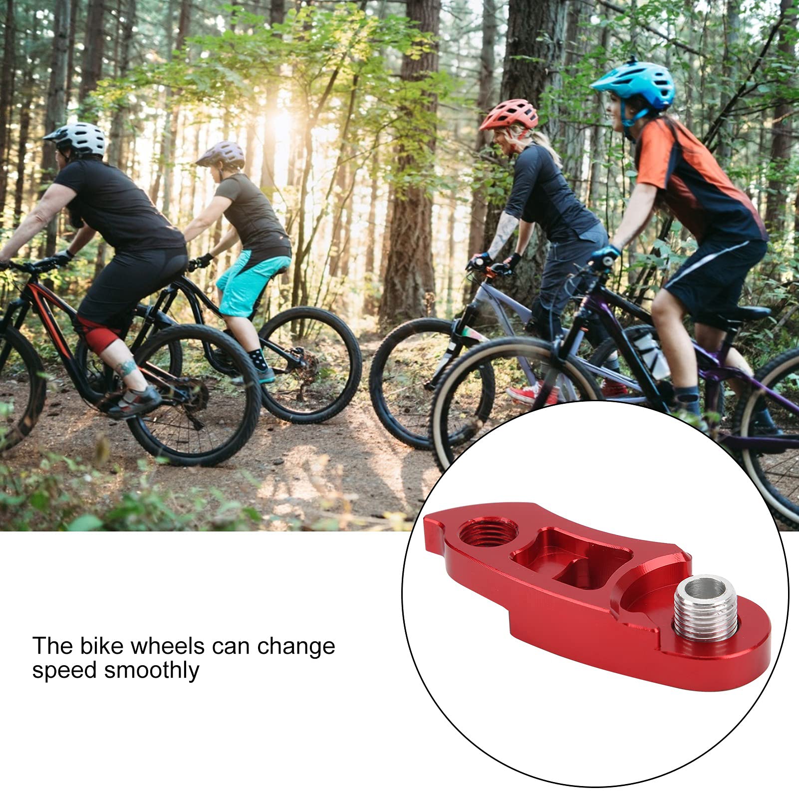 Extension Cintre Dérailleur Vélo Arrière Aluminium - Pour Cassette 36T à 56T, Rouge