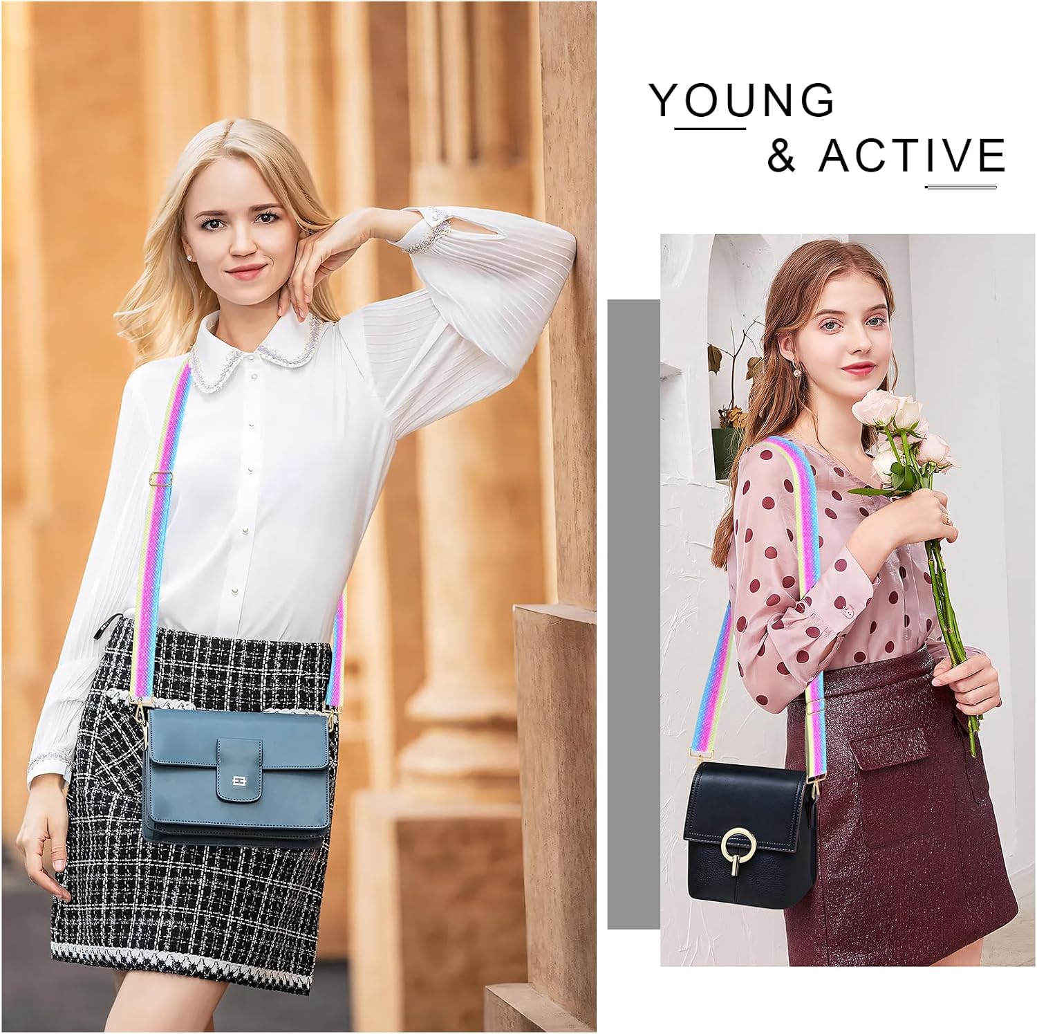 Wide Shoulder Strap Purse Strap Adjustable Replacement Crossbody Handbag Extender Bag Belt image 3