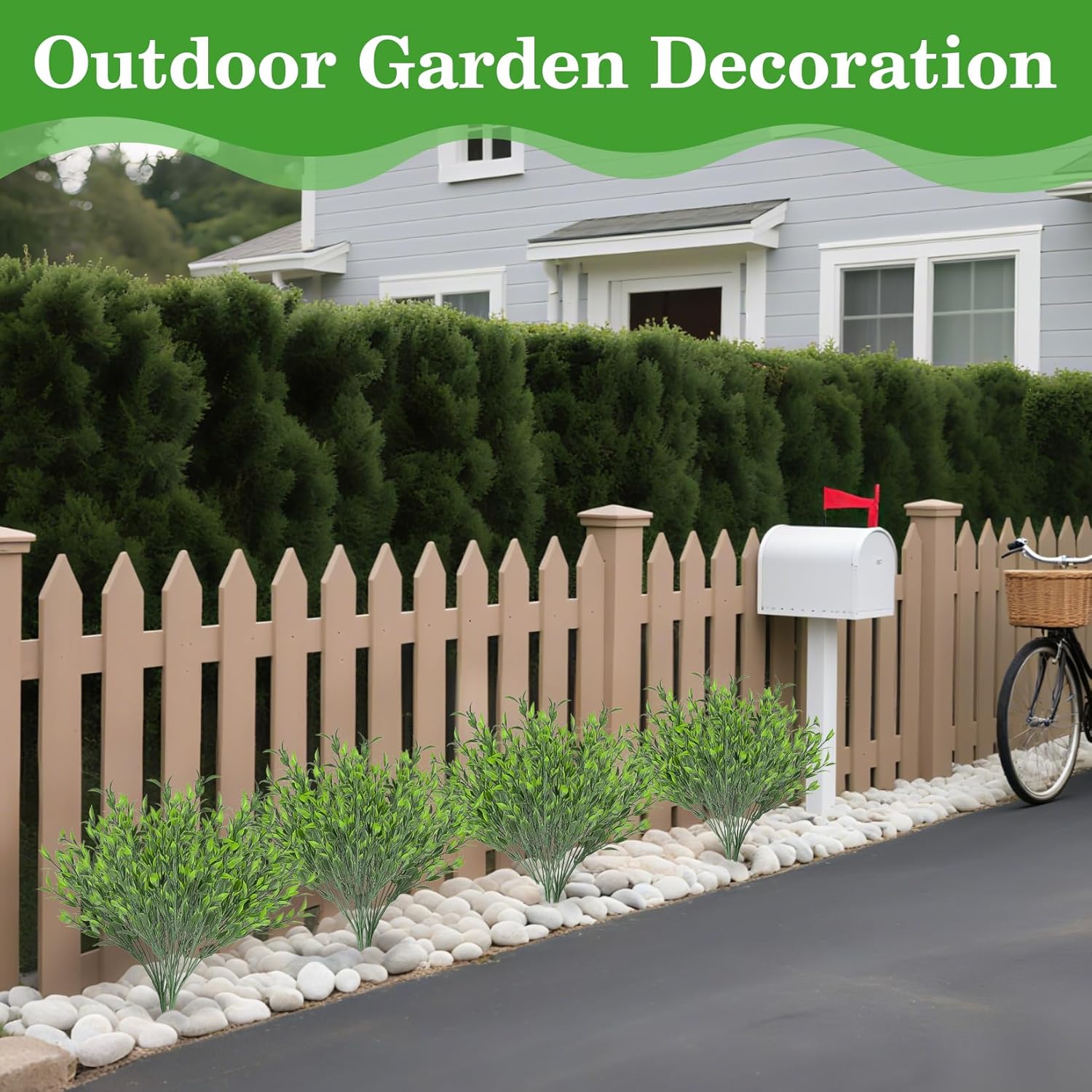 4PCS Small Fake Plants Decor Artificial Plants Indoor Artificial Greenery Stems Greenery for Centerpieces Wedding Decorations Home Decor Desk Plant for Dining Table Centerpiece Decor 13.3IN - Image 6