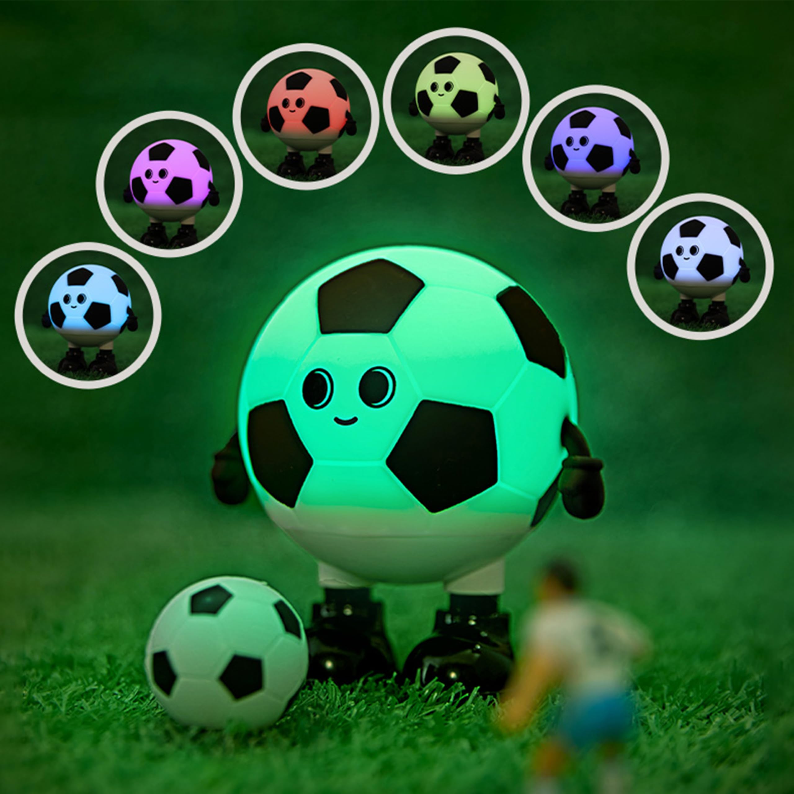 JMG-Myratts Night Light for Kids, Cute Soft Silicone Football Lamp, Dimmable Timer Nursery Portable Kawaii Lamps, Bedside Lamp for Baby Toddler Adult[Energy Class G] (Football)