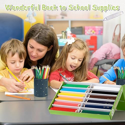 Miniatura 7 de S & E TEACHER'S EDITION Lápices de colores, 240 unidades, juego de lápices de colorear para adultos y niños, lápices de dibujo para bocetos, lápices