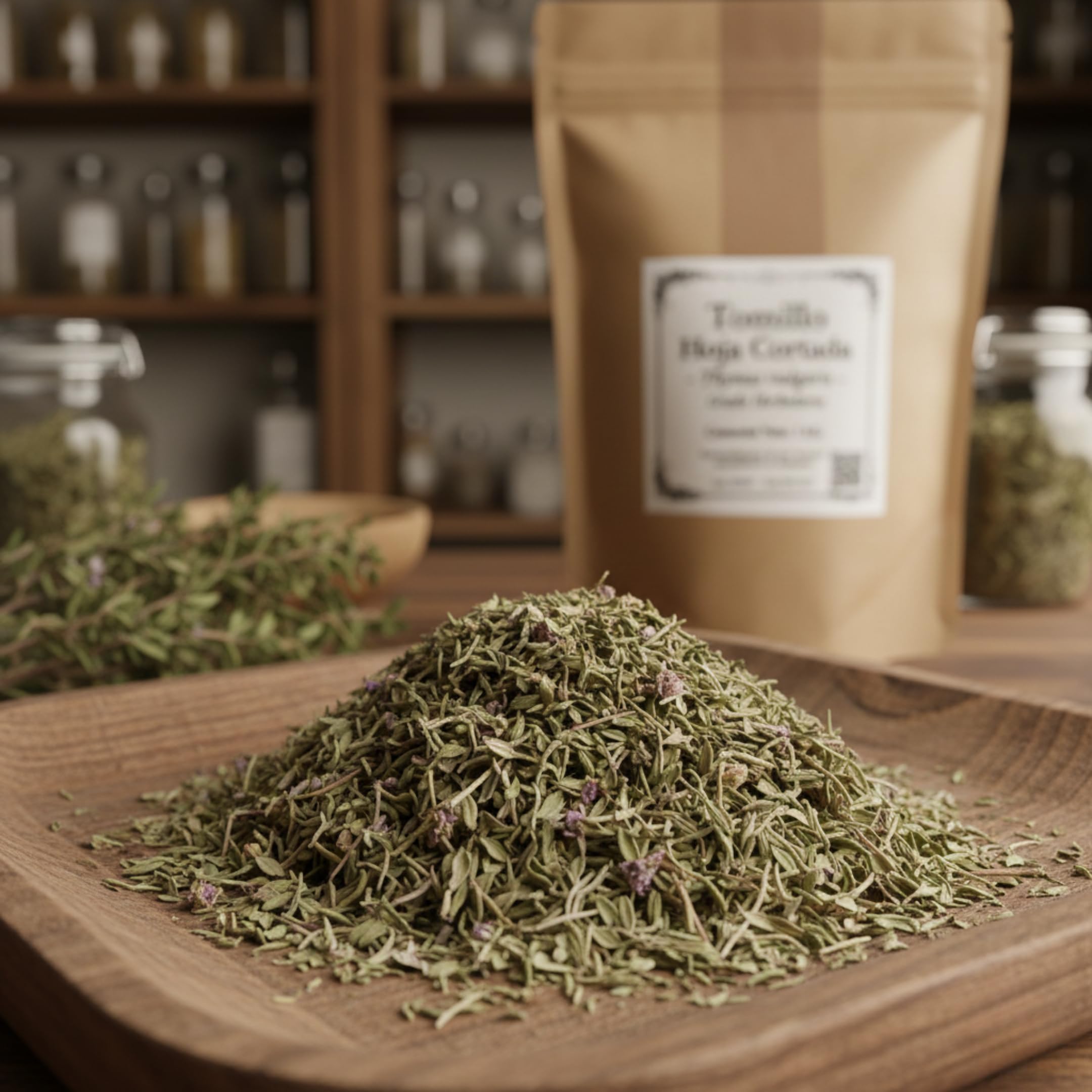 Tomillo Seco Hojas Cortadas · LA BOTICA Grado Herbolario · Envase a Granel 1 Ud 1kg · Infusiones y Recetas