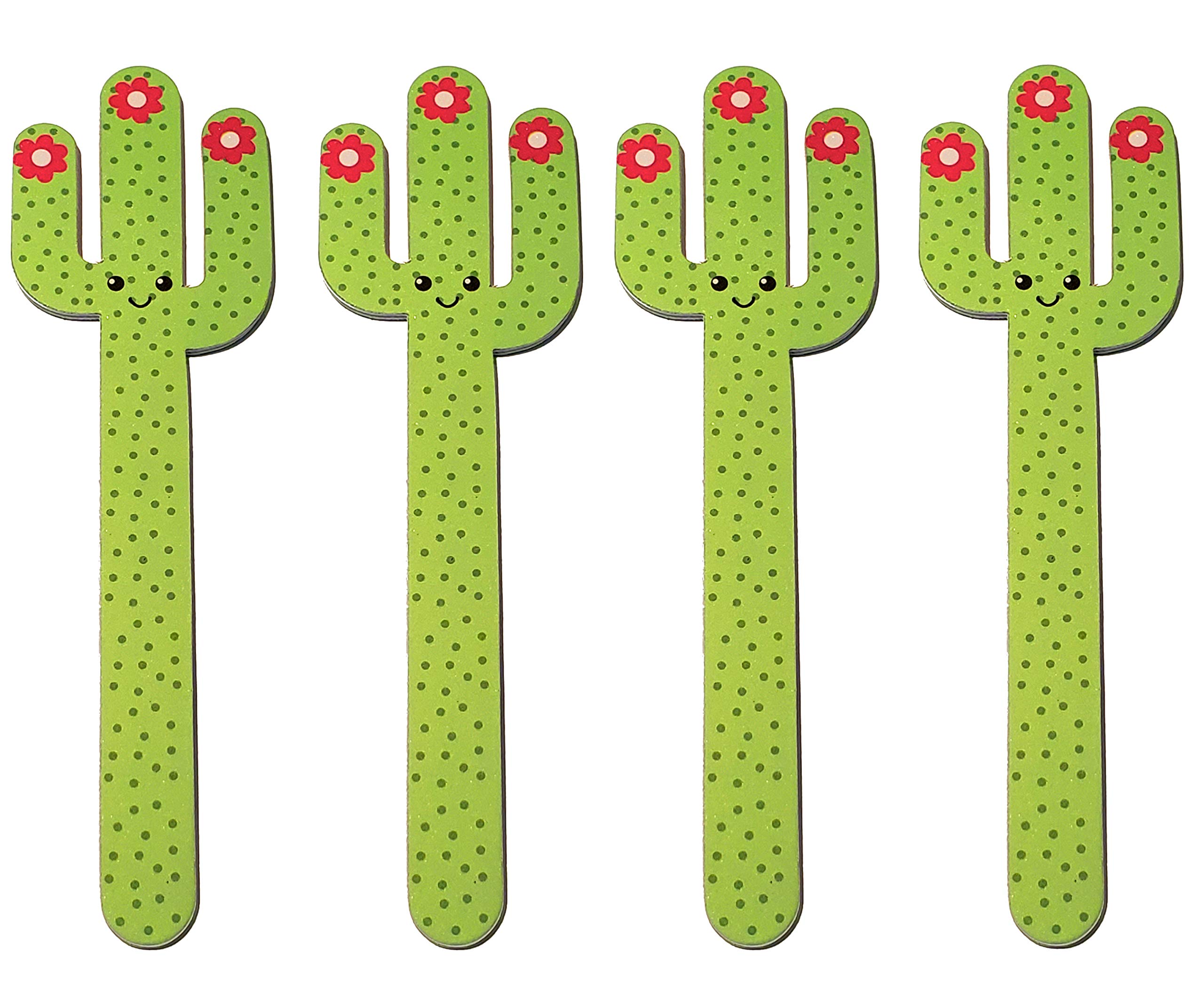 Cute Girl Cactus Nail Files 4pcs/lot Double-Sided Nail File Emery Board Set 4