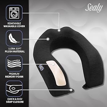 ♡SEALYシーリー 2WAY NECK PILLOW♡ Amazon.com: SEALY, Ergonomic Travel Pillow with Premium