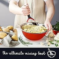 Vista 3 de WHYSKO - Juego de cuencos de mezcla de acero inoxidable, juego de 10 piezas de cuencos de acero inoxidable con tapas para preparación