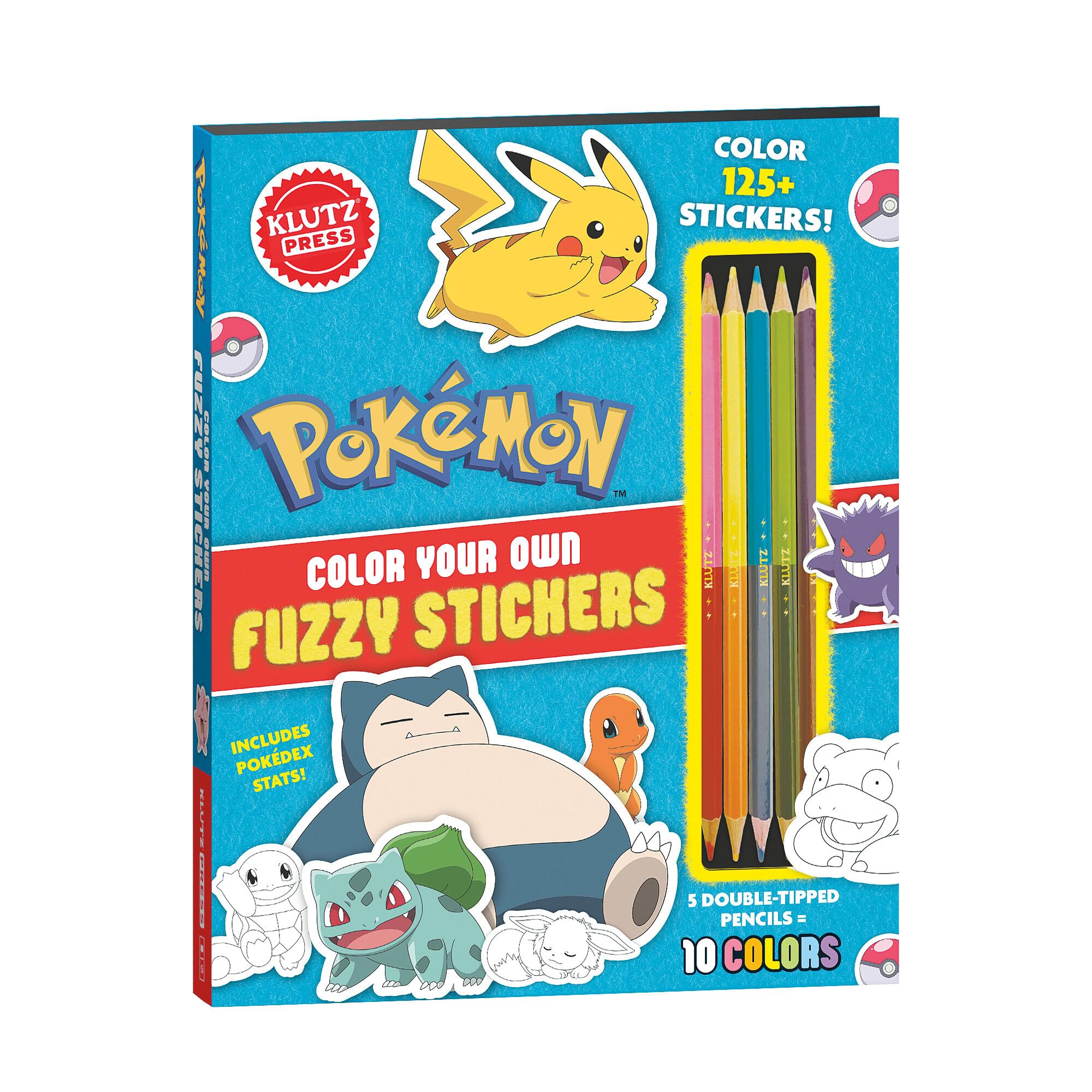 Pokemon Color Your Own Fuzzy Stickers (Klutz)