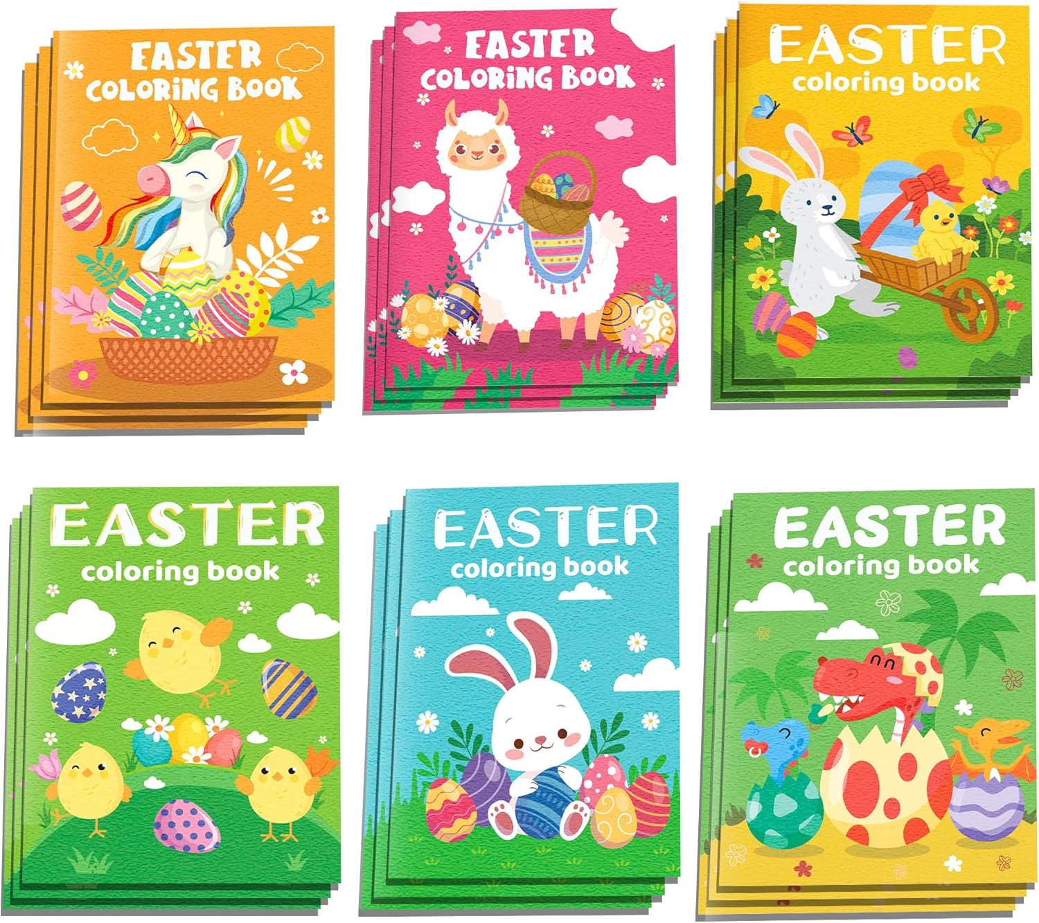 Amazon.com: littkeef cliaet 12 Pcs Easter Coloring Books Easter Party ...