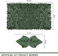 Vista 4 de Valla de Privacidad de Hiedra Artificial, U'Artlines Valla de Setos Artificiales Resistente y Pantalla de Decoración de Hojas de Vid de Hiedra