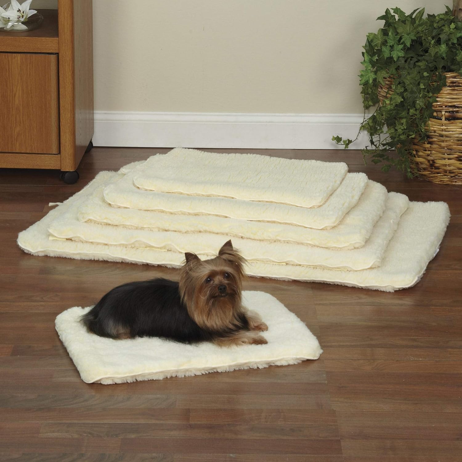 Slumber Pet Double-Sided Sherpa Mats - Versatile and Comfortable Mats for Dogs and Cats - Large, Natural