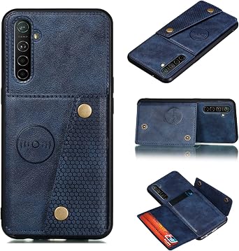 Case for Realme XT Case Cover,with Card Slot Case for Realme X2,Case for Oppo K5 PCNM00 RMX1921 RMX1992 RMX1993 RMX1991 Case Cover Blue