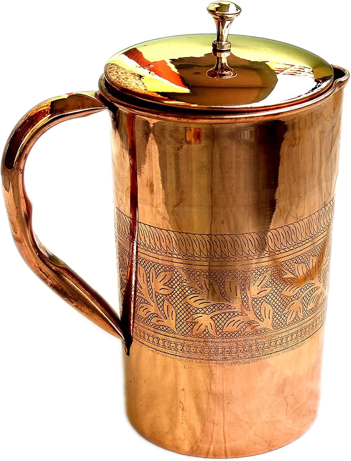 Embossed Finished Water Pitcher with 4 Glasses Capacity 10 Ounce with 1 Jugs Capacity 54 Ounce