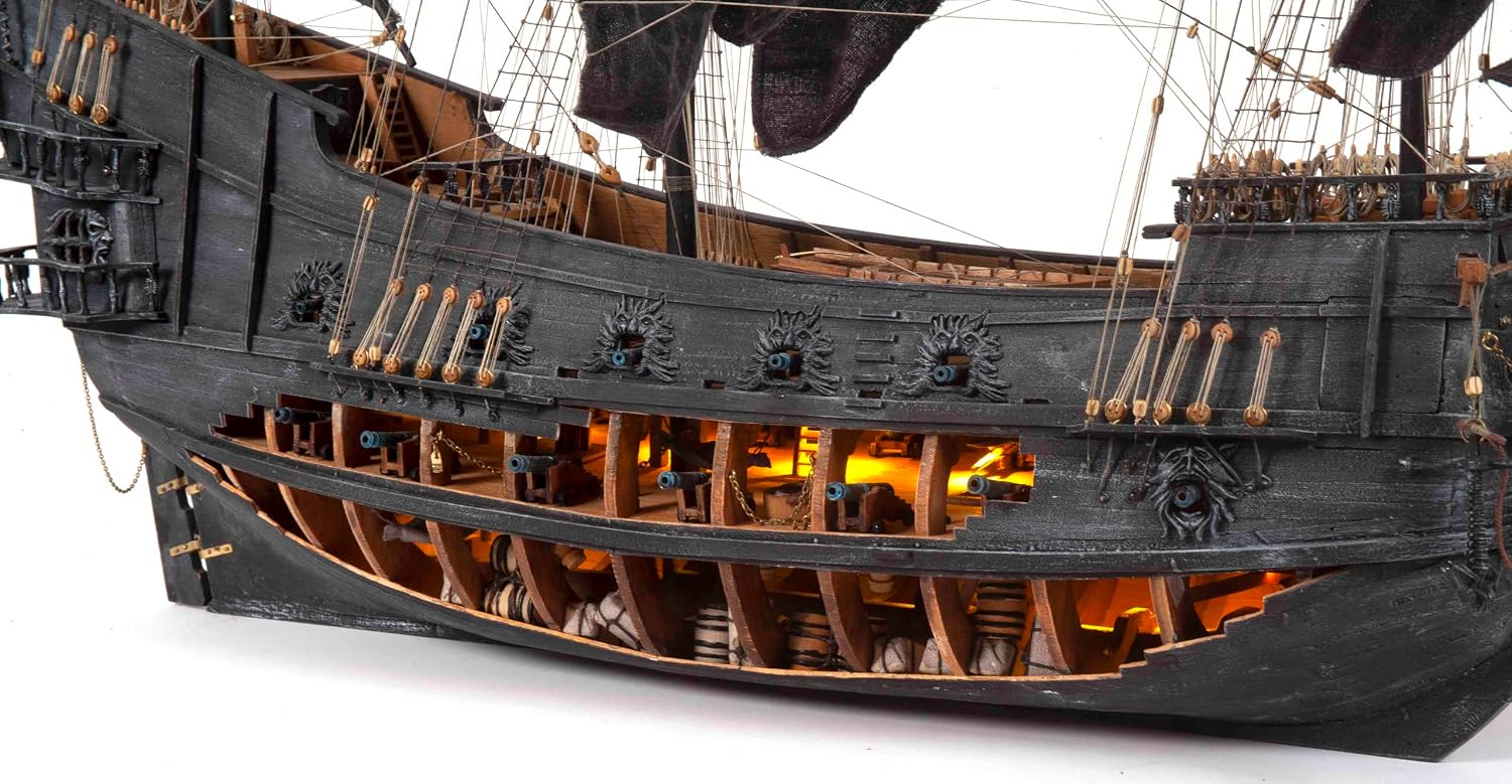 OcCre Flying Dutchman Ship Model Kit #14010 (Model with LED Light Set - No Paints)