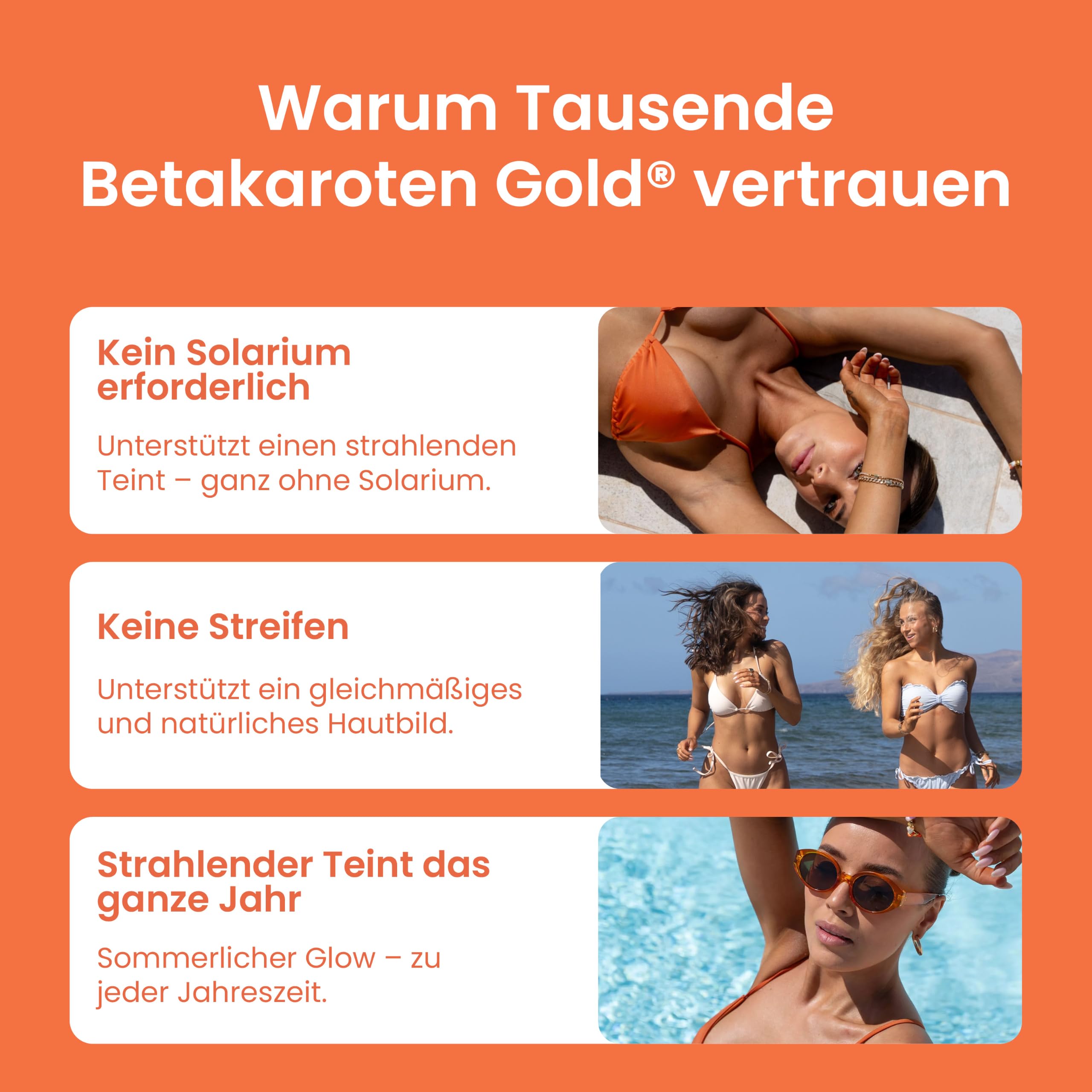 Betakaroten Gold® Black Edition Beta Carotin Kapseln, 15 mg für intensive Bräune von innen - Norwegische Qualität - 60 Kapseln - vegan - mit Kokosöl, Biotin, Kupfer & Vitamin C,A,E - 3-Monats-Vorrat