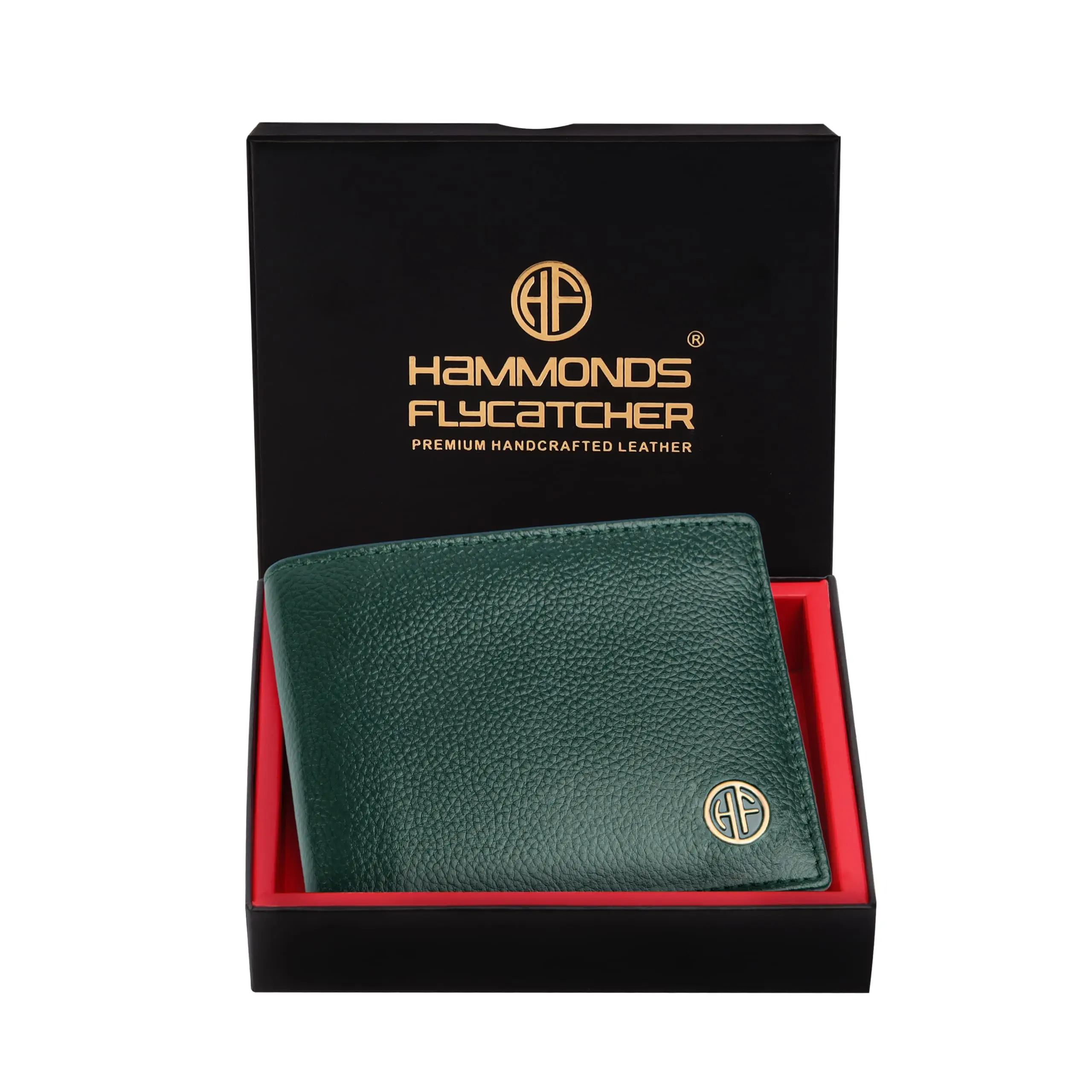 HAMMONDS FLYCATCHER RFID Protected Bi-Fold Wallet for Men Leather Original, Mens Wallet, Leather Wallets for Men, Classic Purse with 4 Card Slots, Coin Pocket, Gift for Mens - Green - 76% off at DetectaDeal