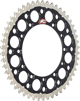 Renthal 1120-520-50GPBK Twinring Black 50 Tooth Grooved Rear Sprocket