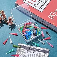 Vista 5 de Auniwaig Agujas dispensadoras de pegamento cónico de plástico de calibre 27 para aplicador de aceite o pegamento