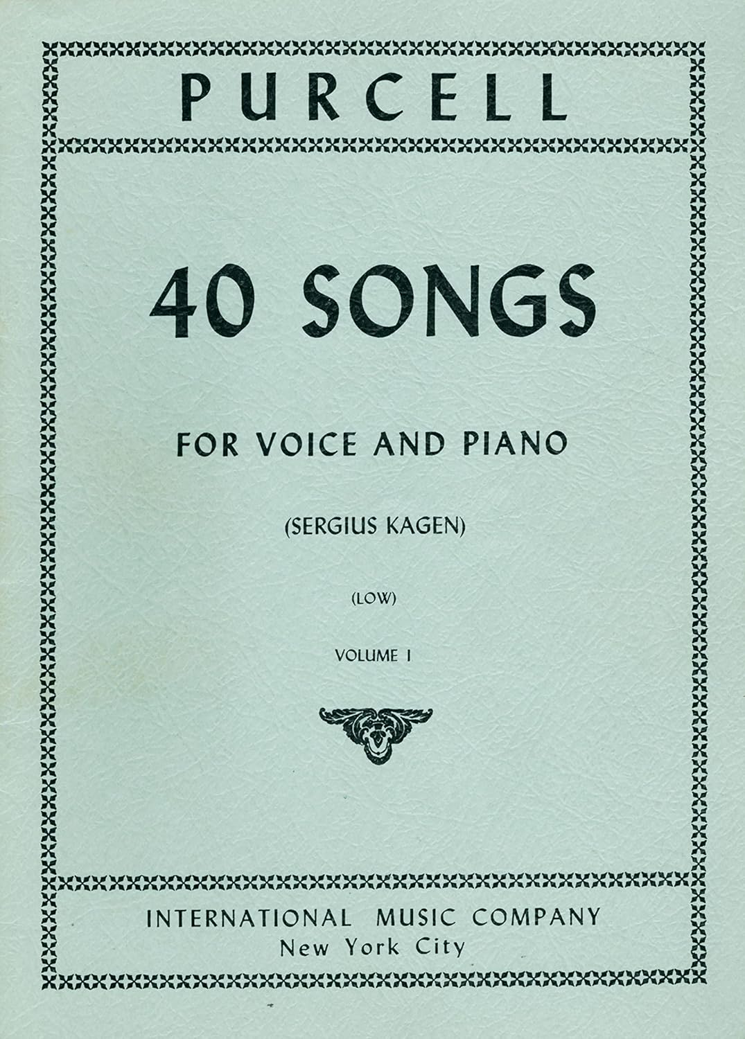 40 Songs for Voice and Piano Vol.1, Low Voice      Sheet music – January 1, 1958