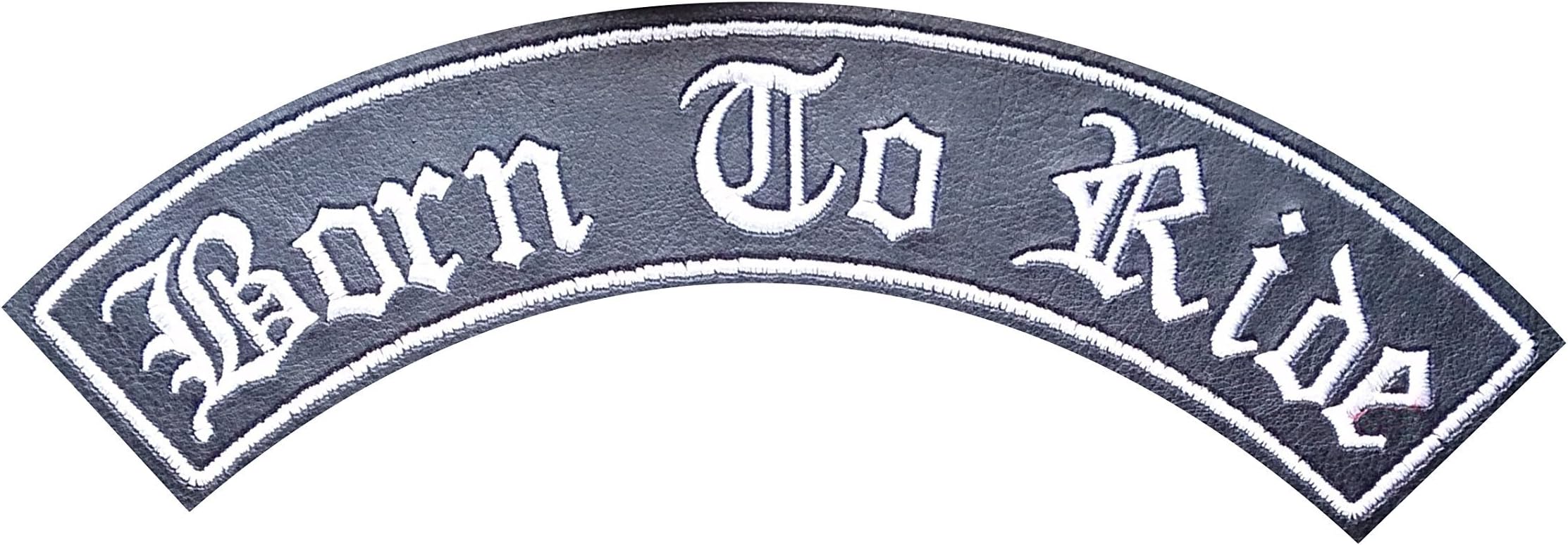 Faux Leather Top Rocker Custom Personalised Embroidered Biker Patch