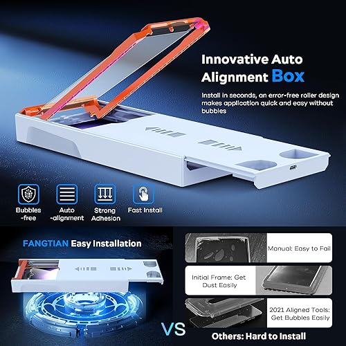 Miniatura 2 de FANGTIAN - Protector de pantalla para Samsung Galaxy S23 UltraS22 Ultra (alineación automática), protector de pantalla para S23 Ultra, fácil