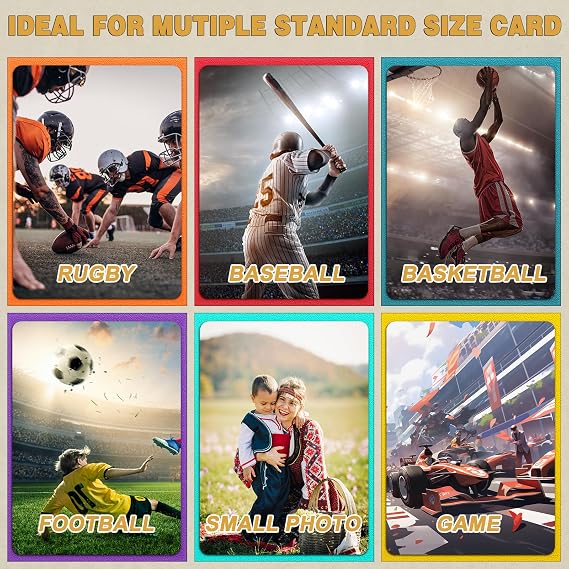 600ct Matte Penny Trading Card Sleeves Plastic Card Protectors Mix Colour | 66 x 91 mm Standard Soft Sleeves, Card Protector Sleeves, Perfect Fit Sleeves, Photo Sleeves, for MTG, Game, Sports Cards