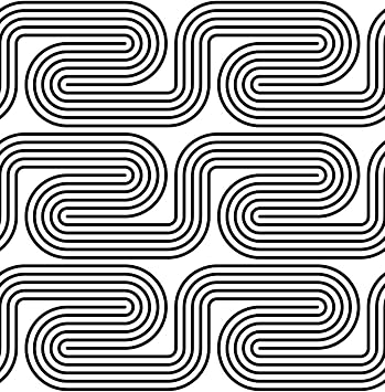 FunStick Modern Black and White Wallpaper Peel and Stick Swirl Geometric Wallpaper for Bedroom Bathroom Living Room Removable Abstract White Contact Paper for Cabinets Wall Decor Waterproof 17.5"x118"