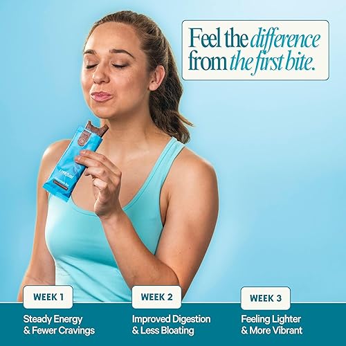 Miniatura 5 de LyfeFuel - Barra de reemplazo de comidas  Barra de proteína vegana repleta de superalimentos orgánicos, fibra y 21 nutrientes esenciales de