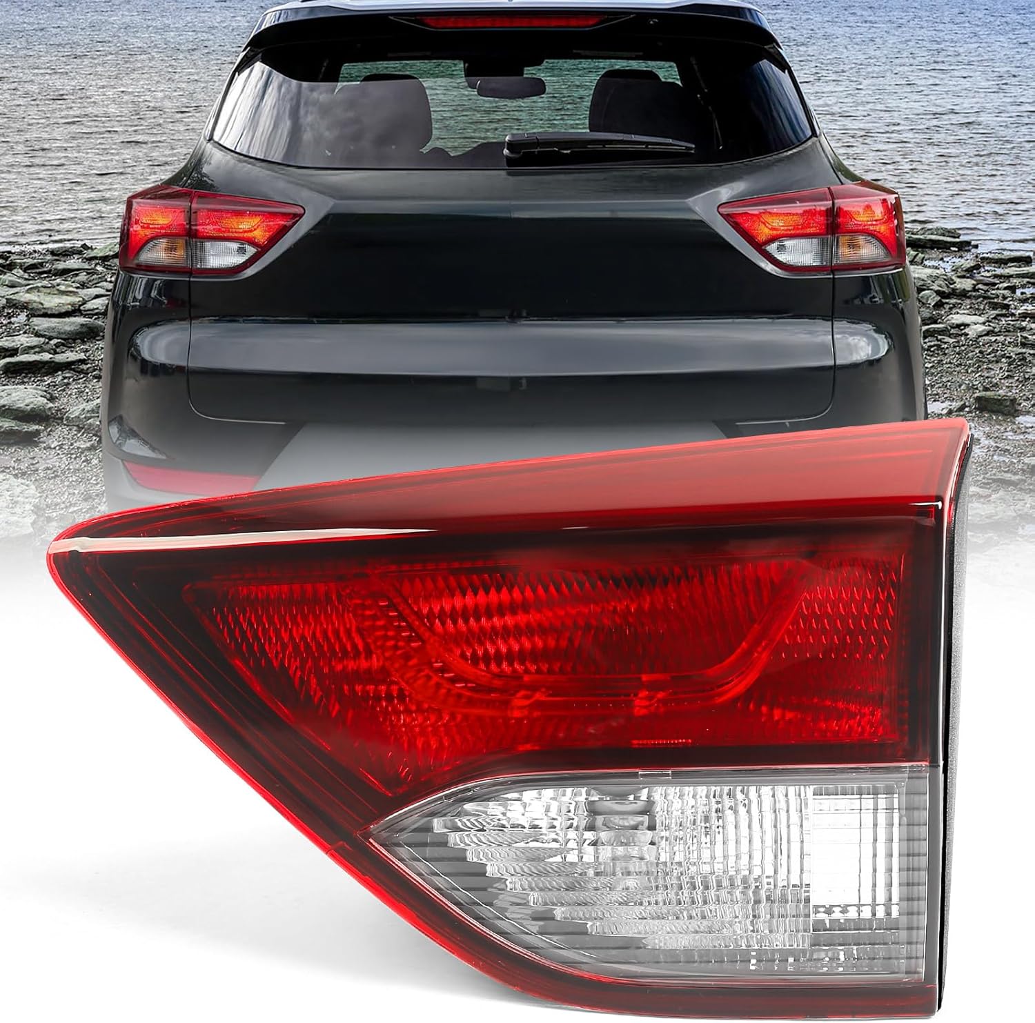 Huray Left Halogen Inner Tail Light Fit for Chevy Trailblazer L/LS/LT 2021-2025 LH Taillight Back lamp Rear Brake Lamp Assembly OE Style Replacement for GM2802132 (Driver Side)
