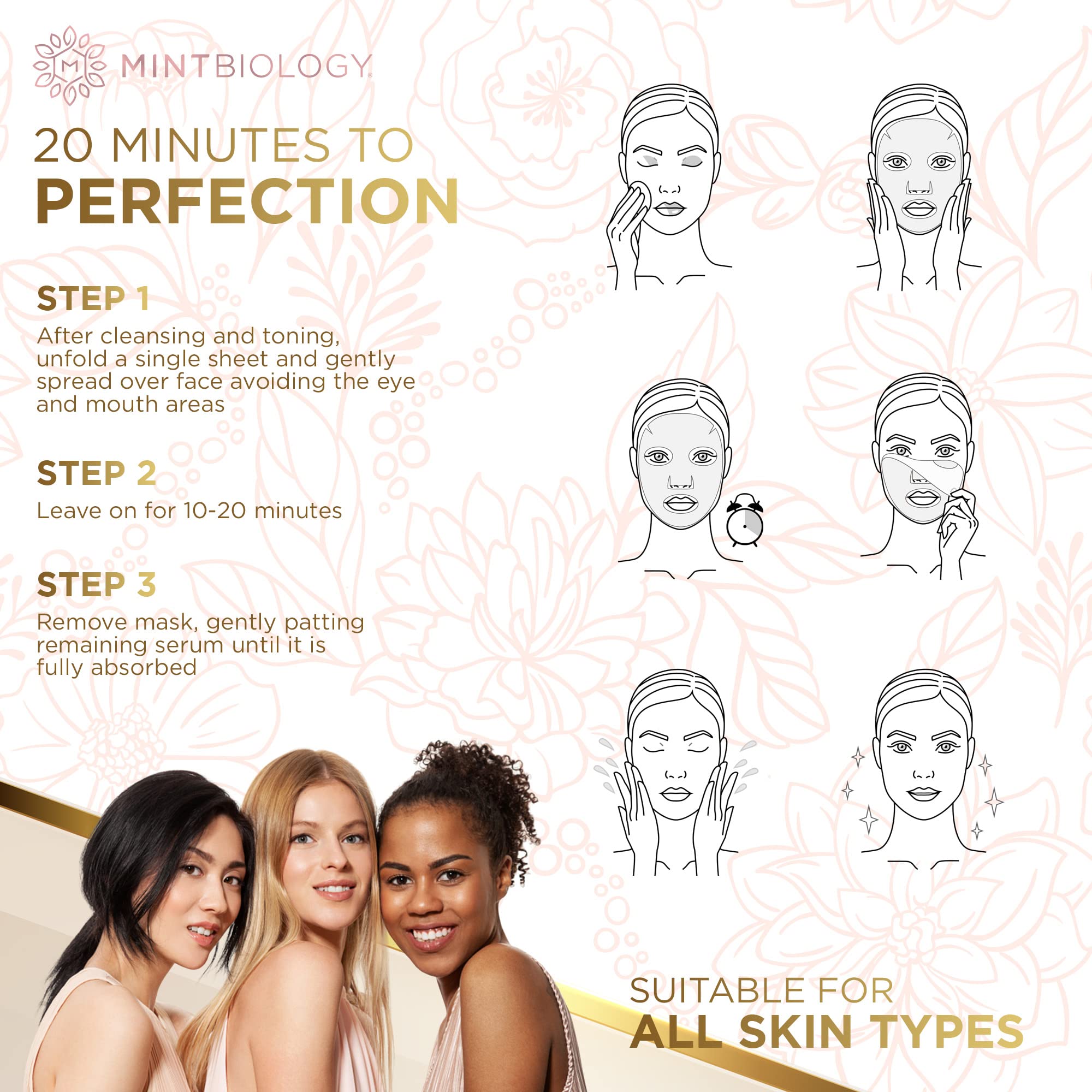 Korean Face Mask Skin Care 5 Pcs Korean Sheet Masks for PORELESS