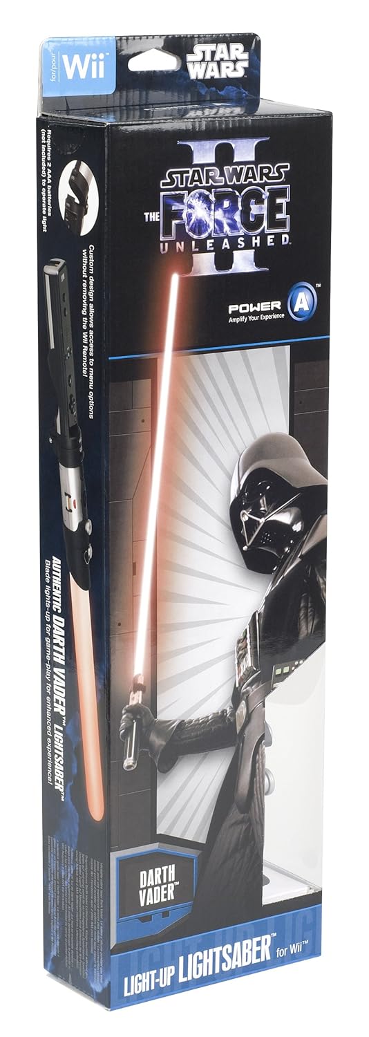 PowerA Star Wars: The Force Unleashed II Darth Vader Light-Up Lightsaber - Nintendo Wii