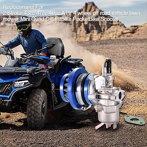 Miniatura 5 de GOOFIT Carburador pila de filtro de aire para 2 tiempos 47cc 49cc Mini ATV Quad Dirt Pocket Bike