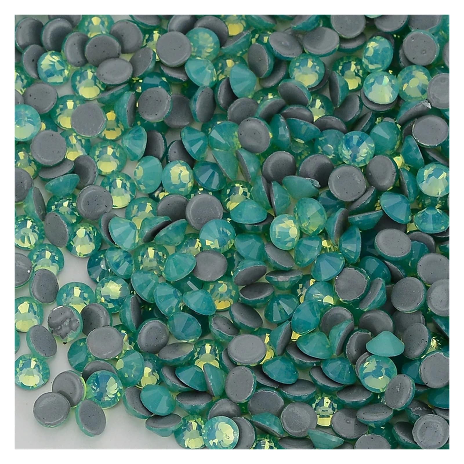 Strasssteine ﻿ Glitter Glas Hotfix Strass Flatbase Kristall Hochzeit Kleid Decration Diamant for Nagel Kunst Dekorative Strasssteine(Green,SS20-1440Pcs)