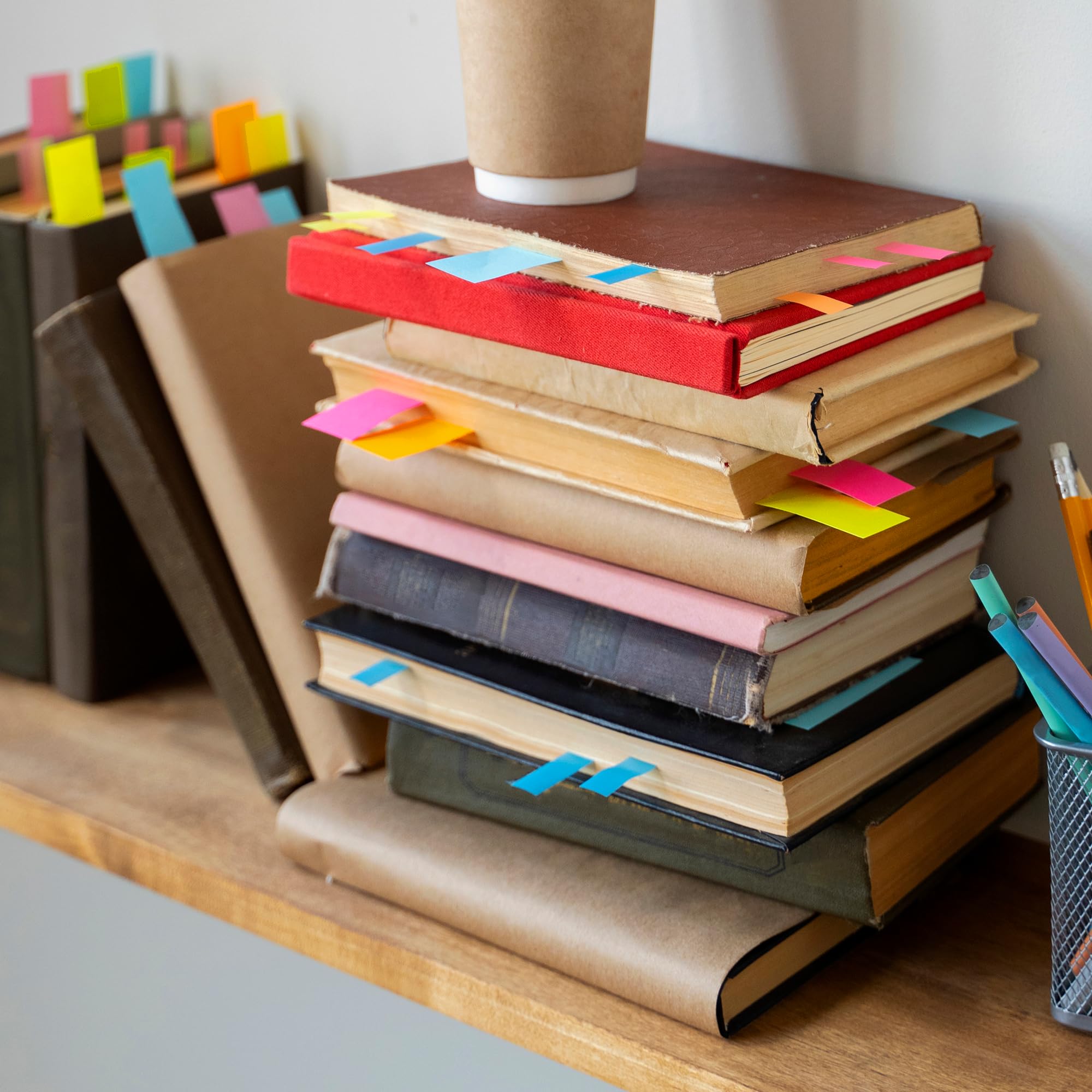 Eco Friendly Sticky Notes & Page Markers, 250 Pcs Colourful Kit for Notes Study, Office and Organization - Image 3