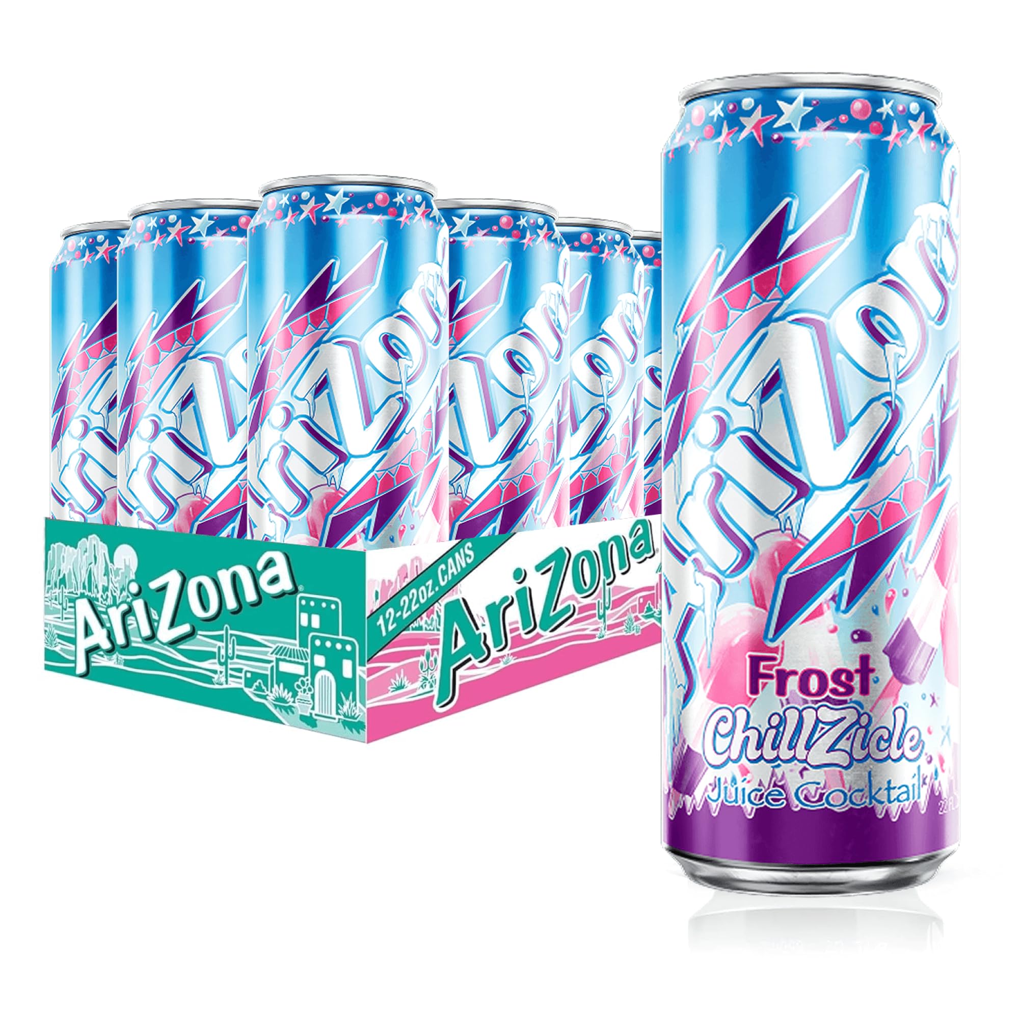 AriZona Frost Chillzicle, Fruit Juice Drink - Big Can, 22 Fl Oz (Pack of 12)