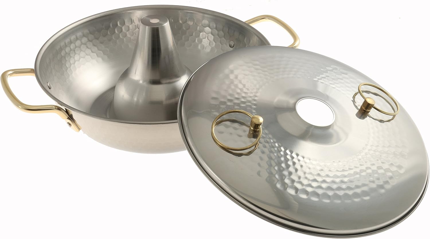 Kotobuki Traditional Japanese Stainless Steel Shabu Pot, Silver