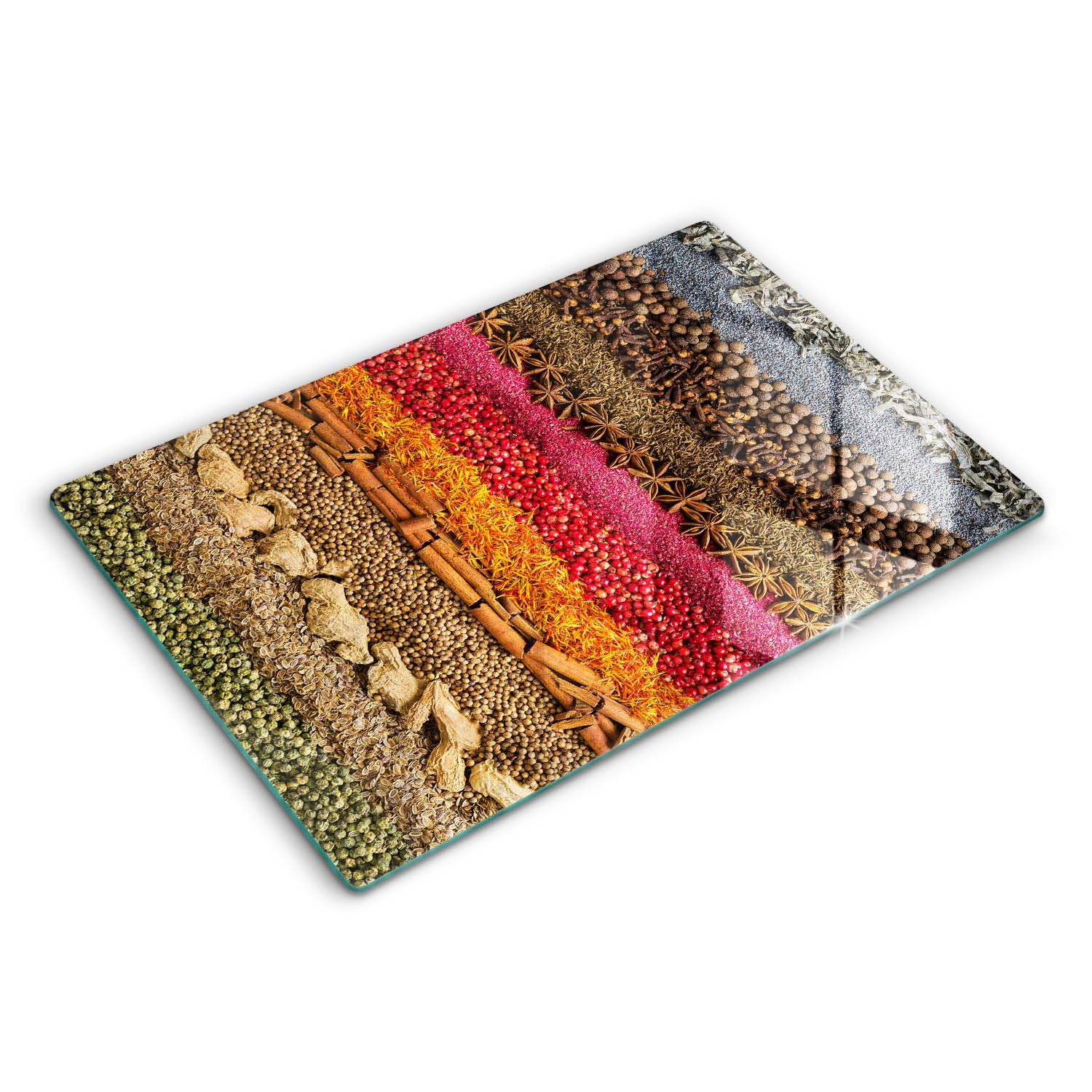 Planche à découper induction 80x52cm en matériau résistant motif épices
