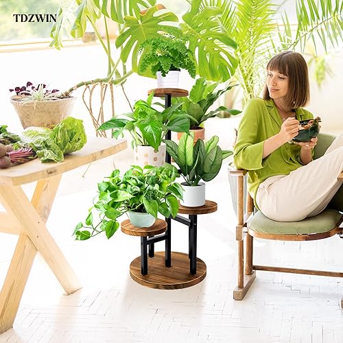 Miniatura 2 de Soporte para plantas de 5 niveles, soporte para plantas de interior, soporte de esquina para plantas de interior, soportes para plantas de interior,