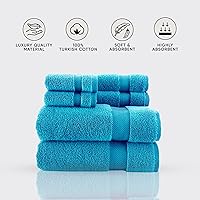 Vista 4 de Classic Turkish Towels CTT - Luxury 6 Piece Towel Set, 100% Turkish Cotton, Quick Drying, Highly Absorbent & Comfy, Includes 2 Bath Towels, 2 Hand