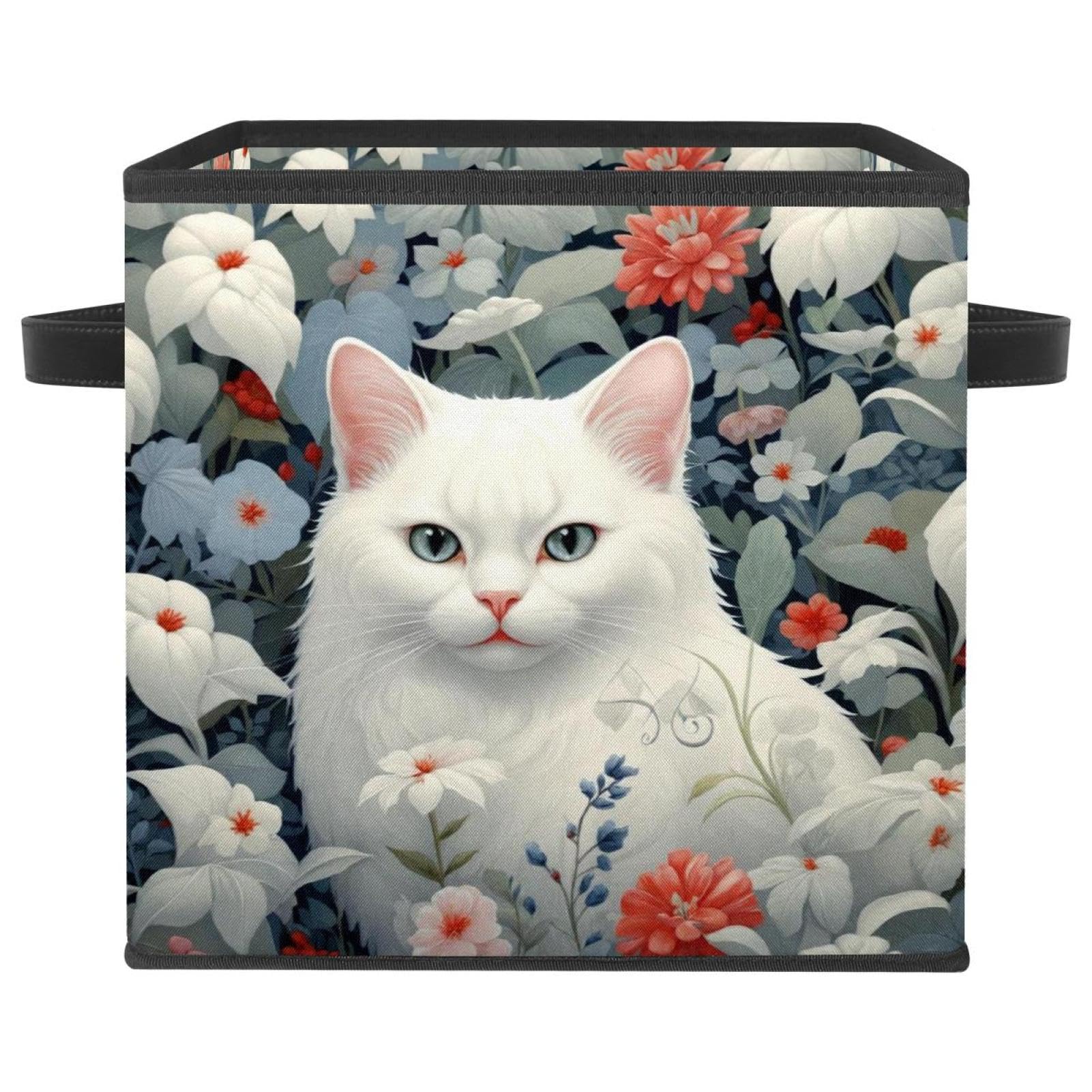 Organisateur de vêtements chat en tissu Oxford imperméable et bac de rangement durable