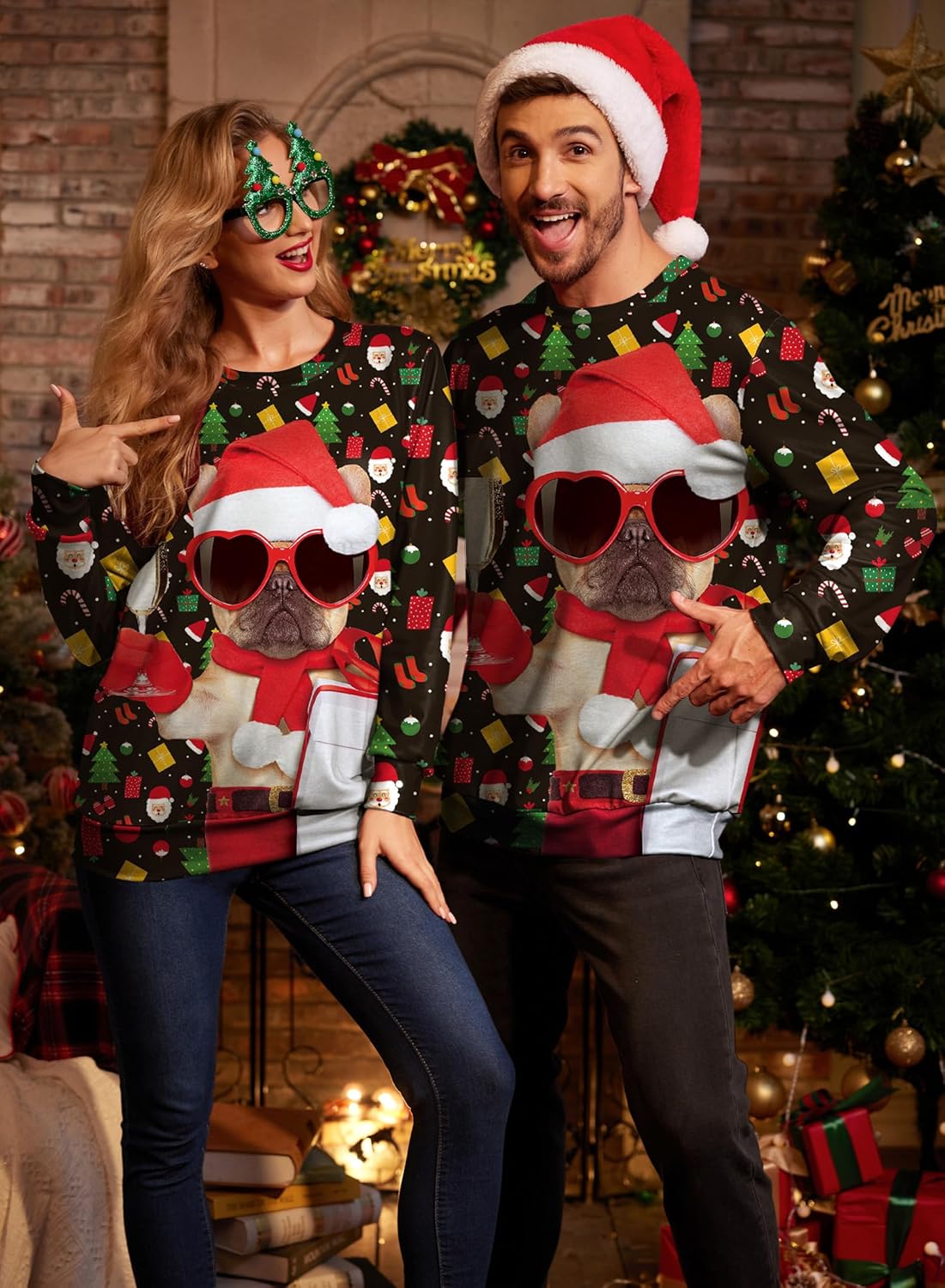 Arvilhill Unisex Funny Sweatshirt 3D Graphic Long Sleeve Christmas Animal Pullover (S-3XL) - Image 2