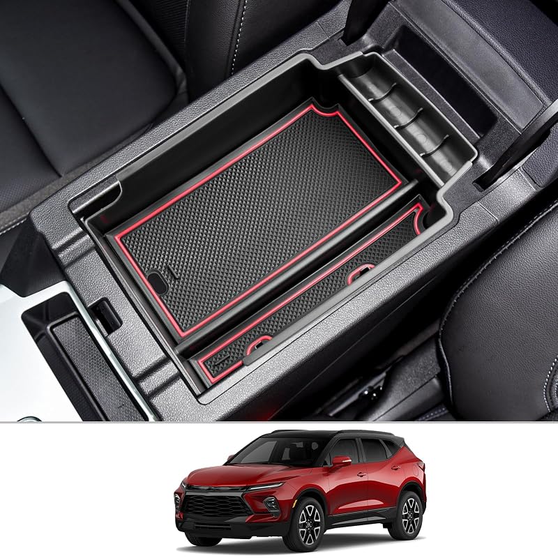 Bandeja Organizadora para Console Central CDEFG Compatível com Chevy Blazer 2019 a 2026, Preta, 1 unidade