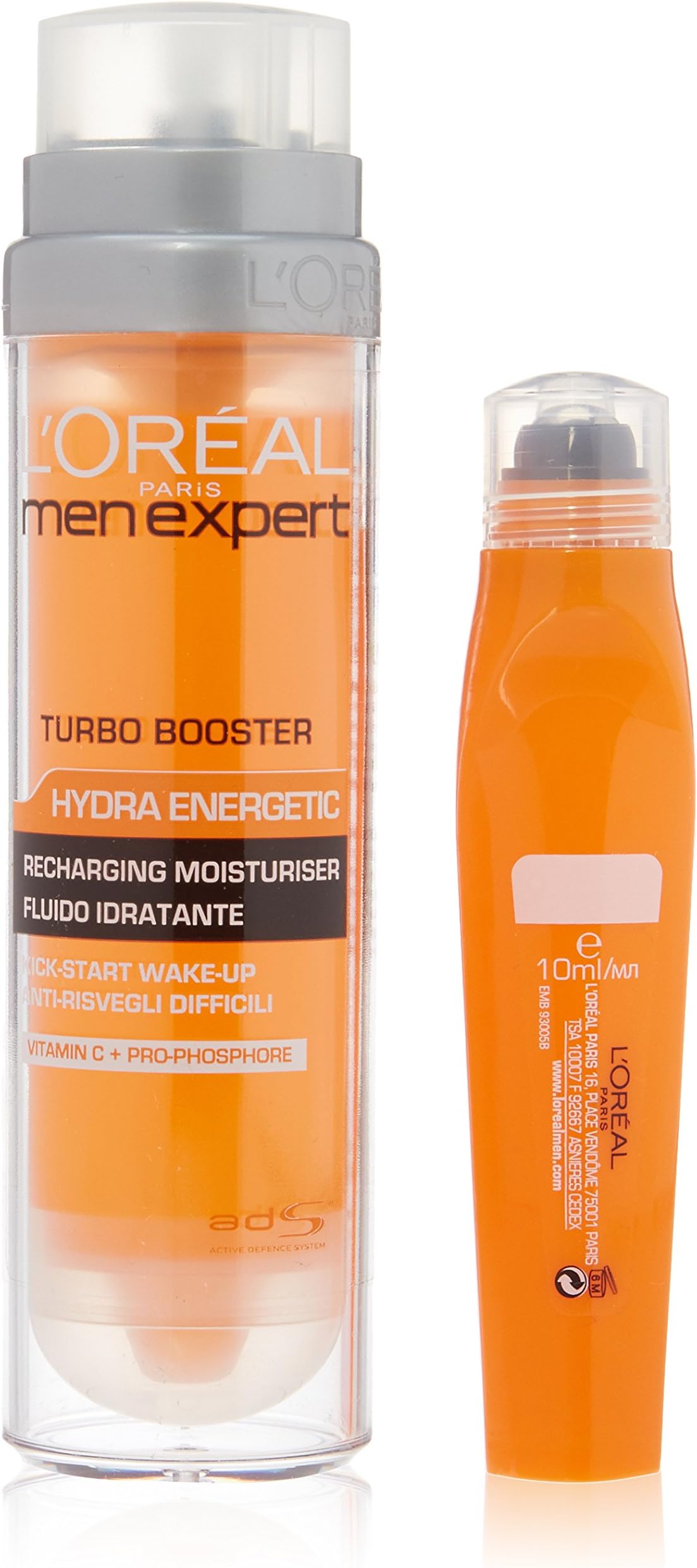 L'oreal Men Expert Set, Hydra Energetic Turbo Booster and Ice Cool Eye Roll-On, 1 Count