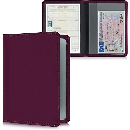 Kwmobile Fahrzeugschein Hülle Filz - Schutzetui Mit Kartenfächern Für Führerschein & Papiere