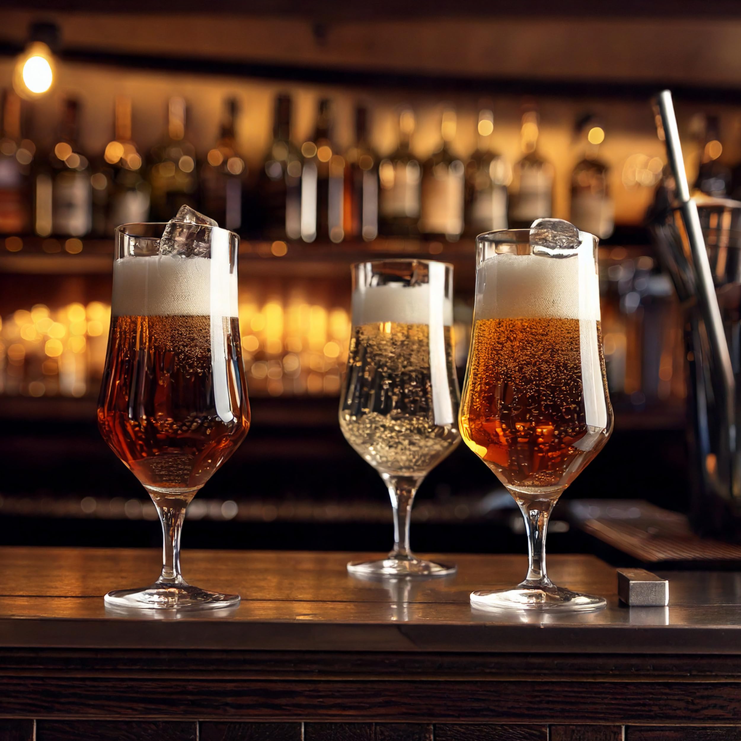 Stölzle Lausitz Vasos de Cerveza 6x 400 ml – Elegantes Vasos Tulipa de Cristal sin Plomo – Ideales para Pils y Lager – Aptos para Lavavajillas – Calidad Alemana con Diseño Clásico y Duradero