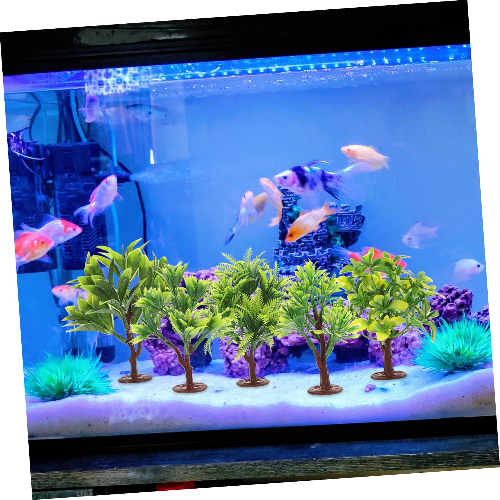 50piezas Árboles Artificiales para Decoración De Paisaje Adornos De Jardín y Tablero De Arena De Simuladas para De Dinosaurios y