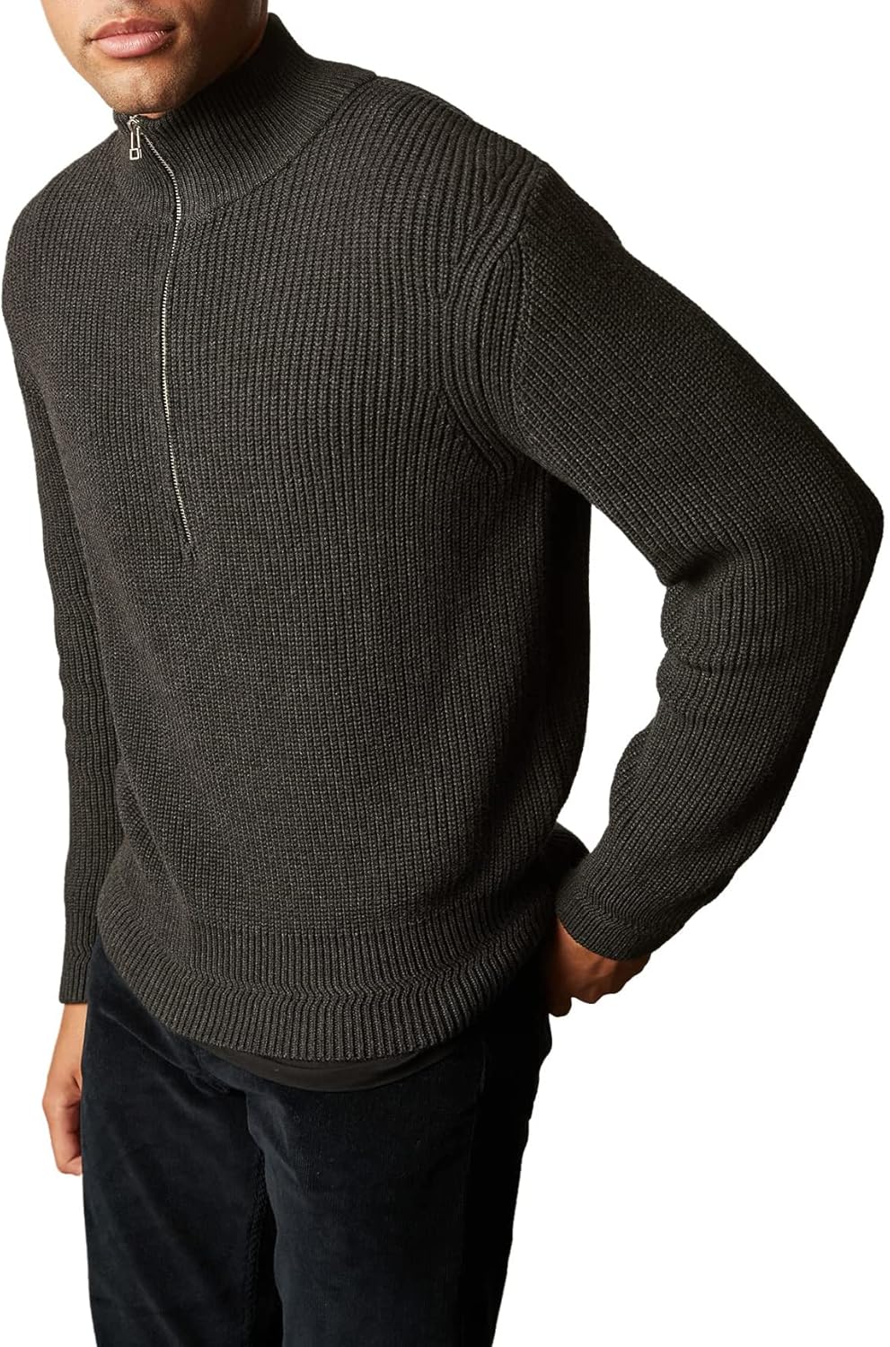 Velvet by Graham & Spencer Men's Velvet Men's Nicholai Long Sleeve Quarter Zip Sweater