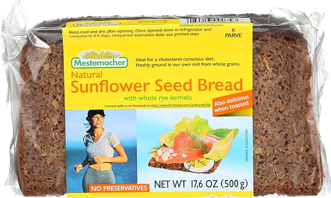 Mestemacher Sunflower Seed Bread, 17.6 oz | German Whole Grain