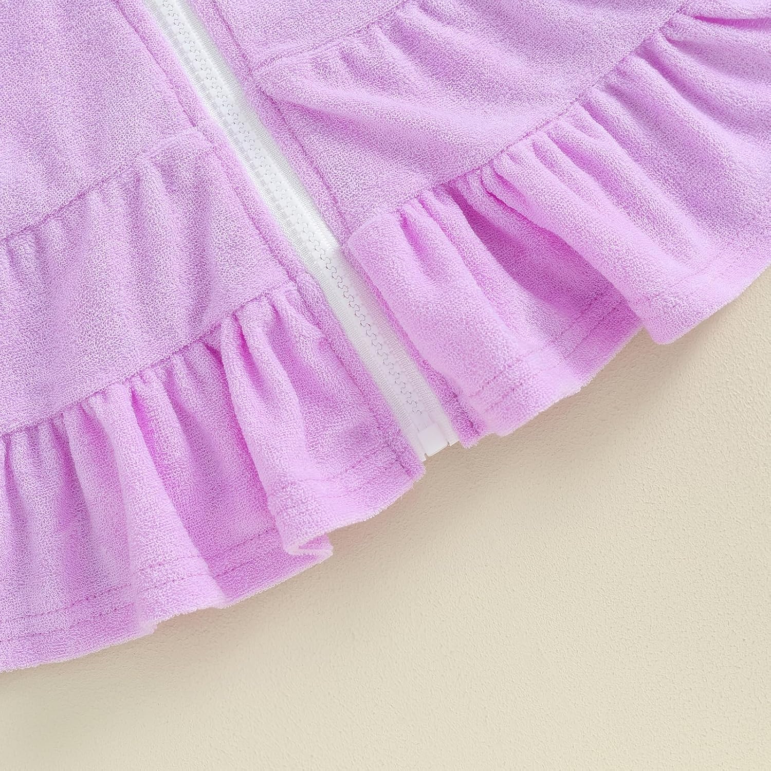 MAYUMMPY Kids Girl Swim Cover Up Swimsuit Zipper Beach Pool Bathing Suit Hoodie Dress Terry Coverup Swimwear - Image 8