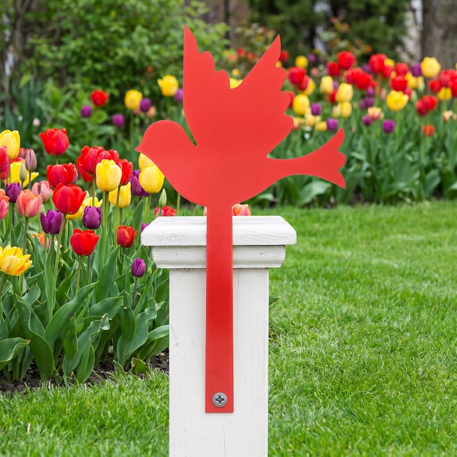Abaodam Bird Shape Mailbox Flag Replacement Metal Mailbox Decor Ornament for Outdoor Sign Decoration for Metal Wood Brick Stucco Surfaces 9.84 X 5.35 X 0.19 in