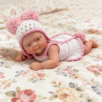 Mire & Mire Reborn Baby Dolls 4.5" Micro Preemie Full Body Silicone 13cm Baby Girl Doll Lifelike Mini Reborn Doll